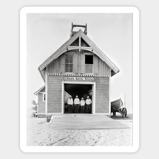 Kitty Hawk Life Saving Station, 1902. Vintage Photo Magnet by historyphoto
